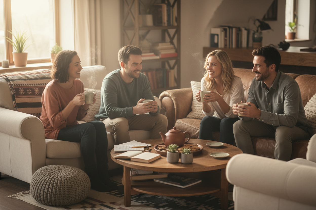 Personas tomando té